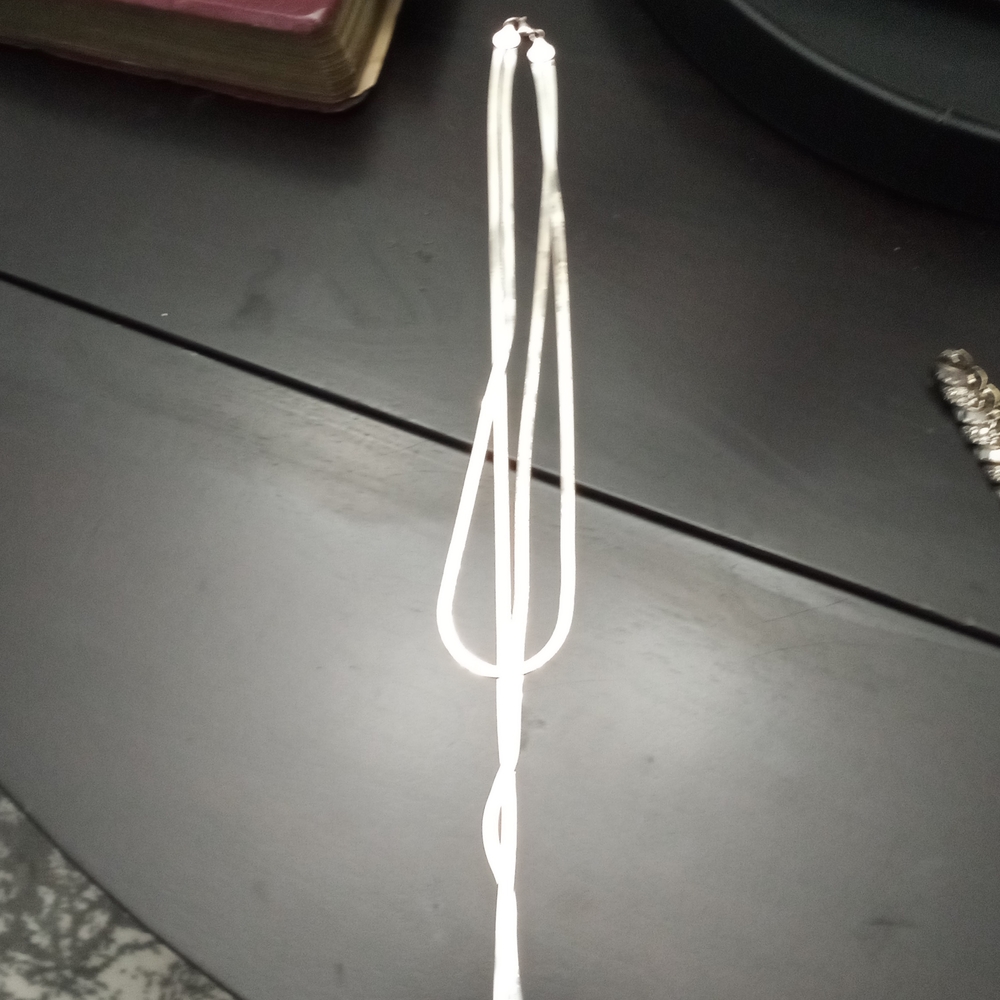 Herringbone two strand y necklace
